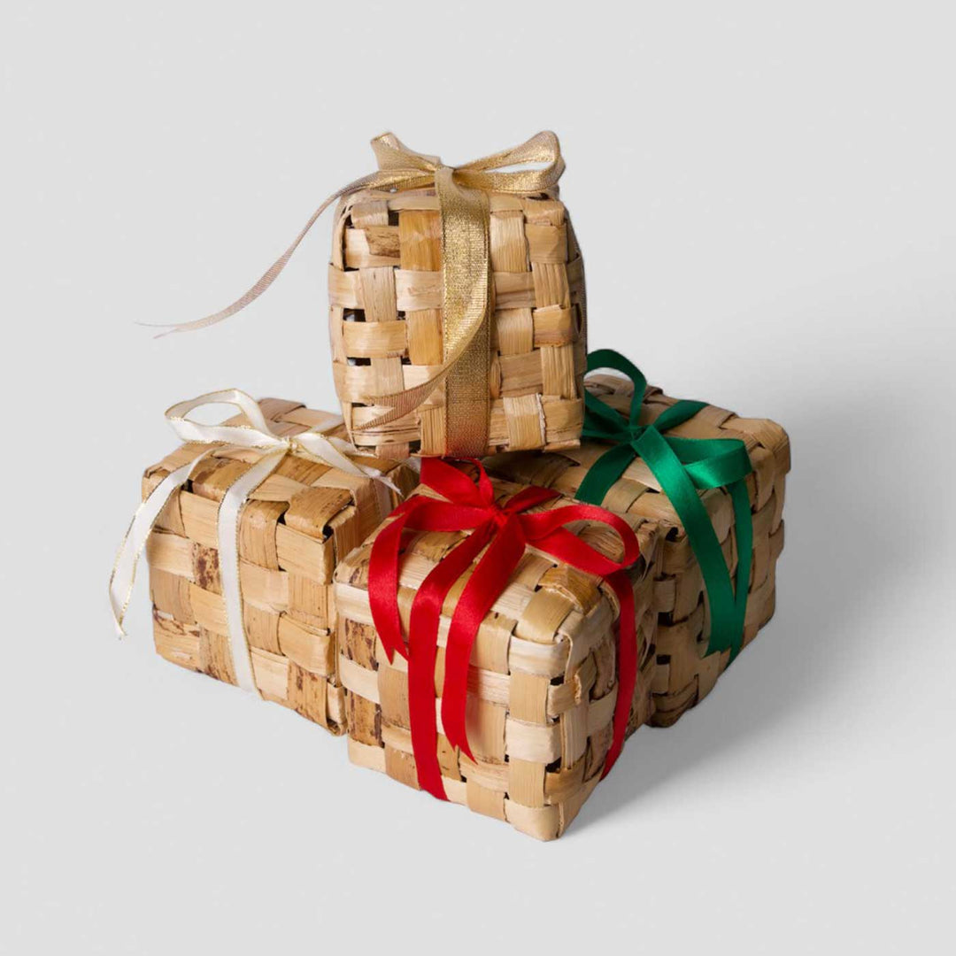 4 Pc | Handmade Banana Bark Gift Boxes