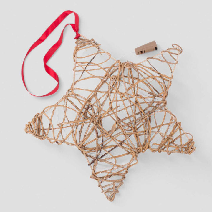 Handmade Banana Rope Hanging Christmas Star