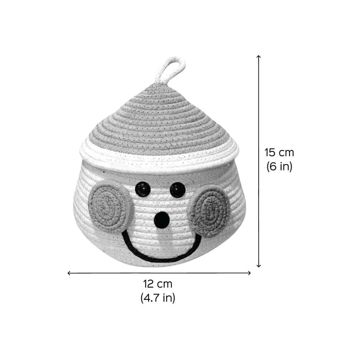 Santa Handmade Coil Basketry Cotton Rope Basket for Kids