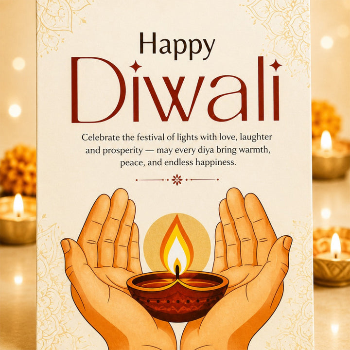 Shubh Aarambh Diwali Gift Hamper With Agarbatti Stand, Small Urli Soy Wax Candle And Shubh Labh Charan For Festive Gifting
