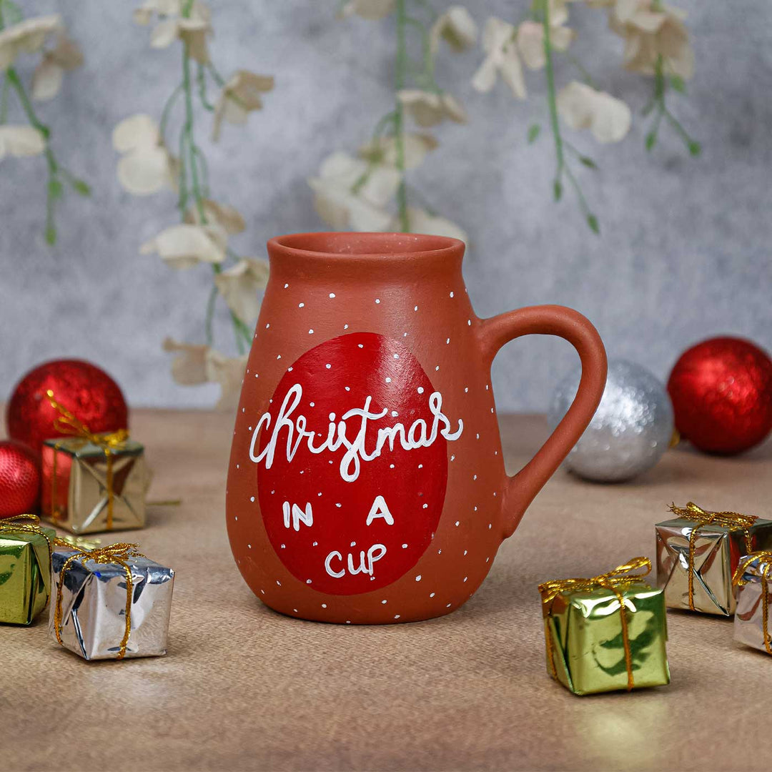 Personalized Handmade Christmas Quote Terracotta Mug
