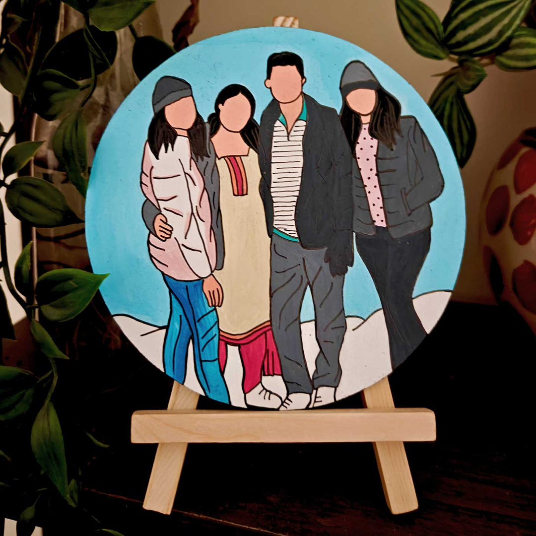Photo Personalized Hand-Painted MDF Wood Portrait