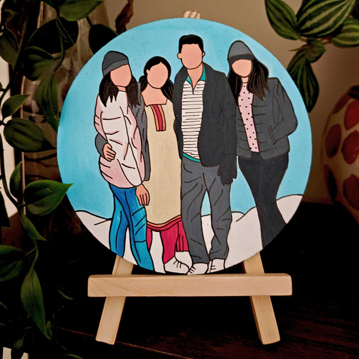 Photo Personalized Hand-Painted MDF Wood Portrait