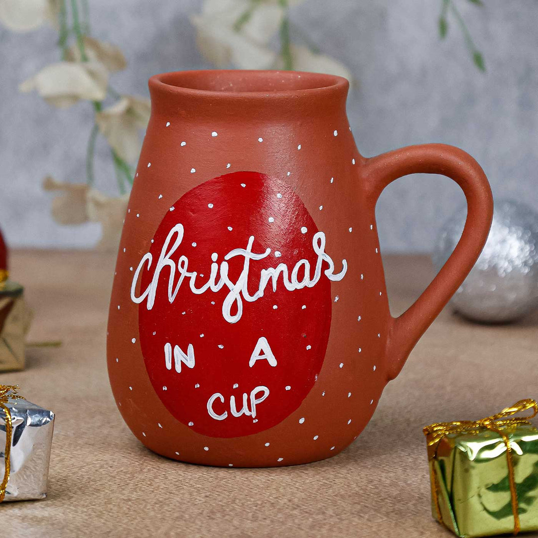 Personalized Handmade Christmas Quote Terracotta Mug