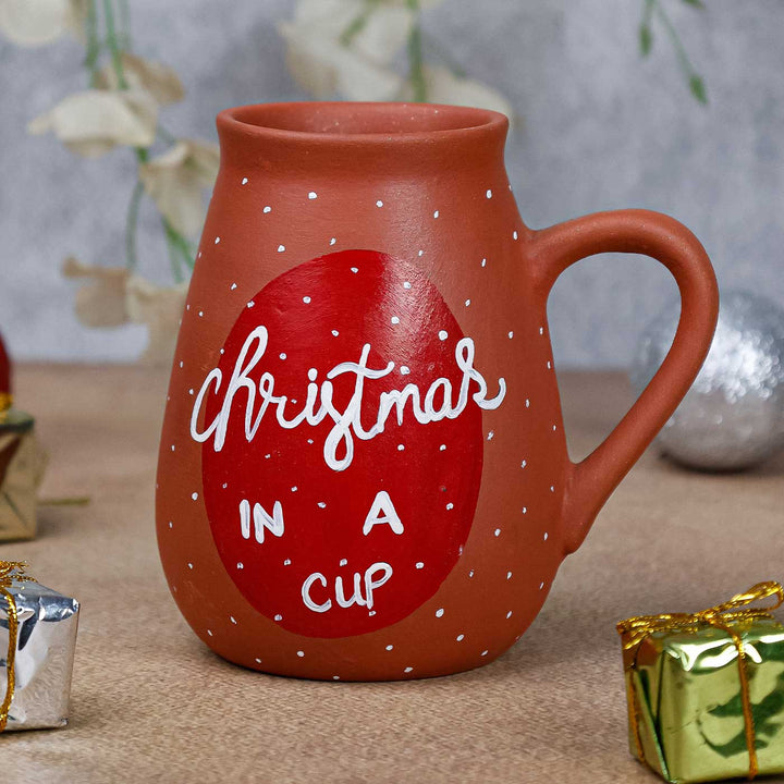Personalized Handmade Christmas Quote Terracotta Mug
