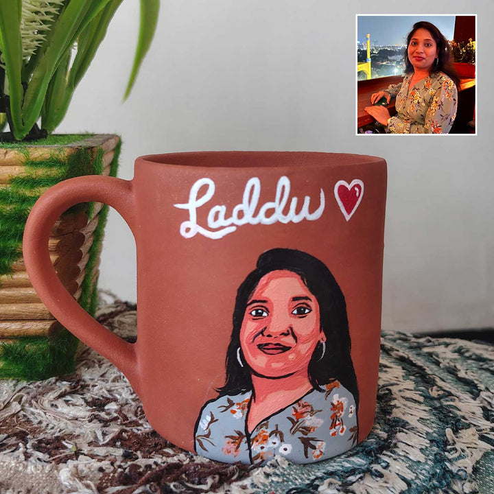 Photo Personalized Hand-Painted Terracotta Mug
