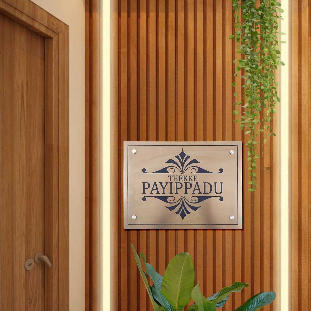 Personalized Weatherproof Elegant Copper Stainless Steel Name Plate