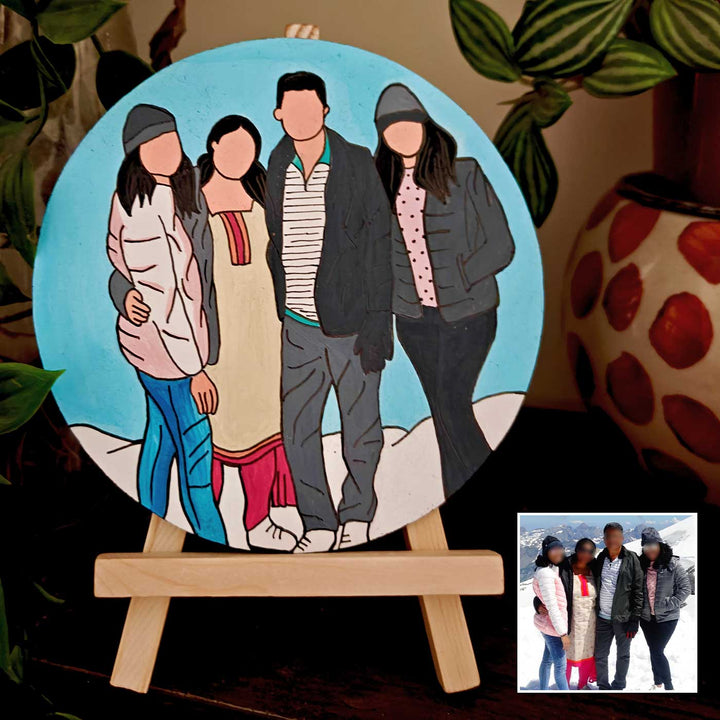 Photo Personalized Hand-Painted MDF Wood Portrait