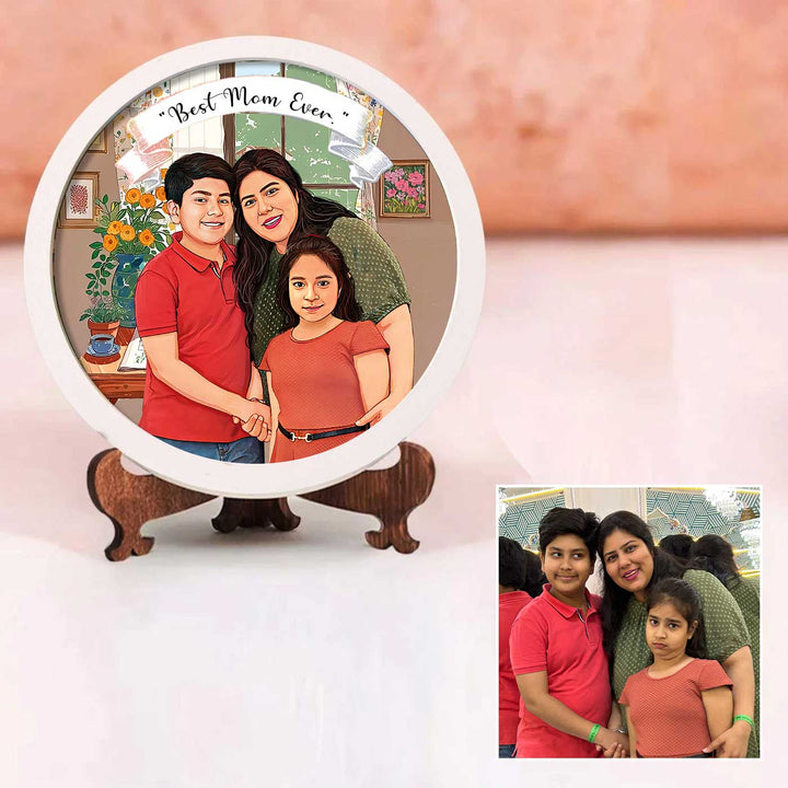 Photo Caricature Name Plate with Stand