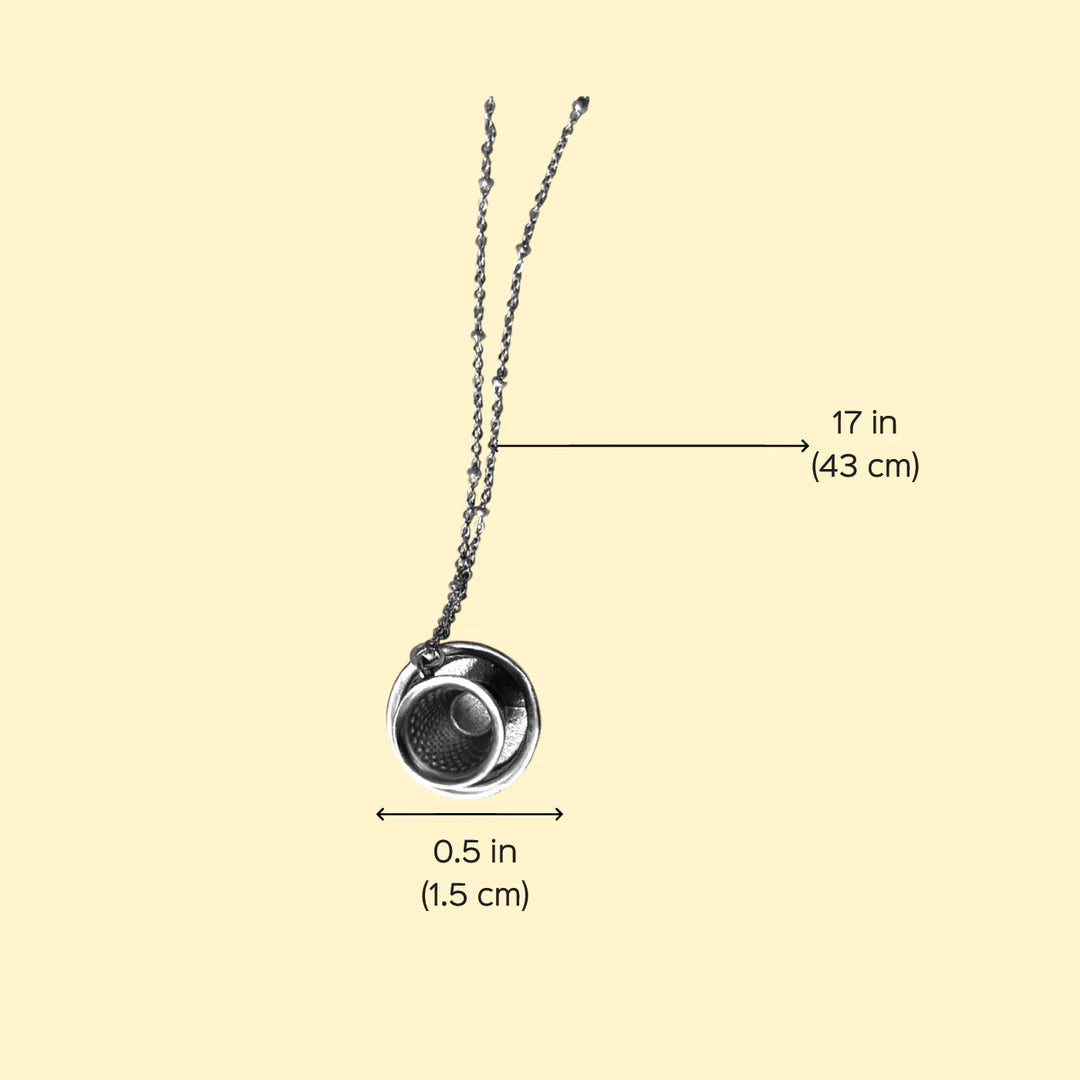 Handmade Polymer Clay Kaapi Handi Design Pendant