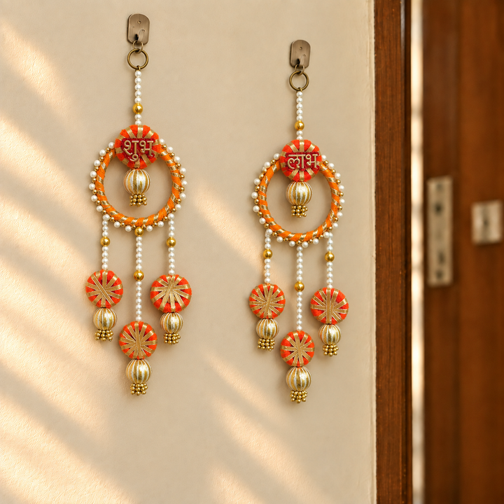Handmade Vedic Shubh Labh Metal Hanging