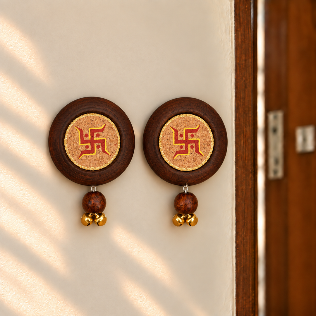 Handmade Swastik Diwali Stick On Hanging | Set of 2