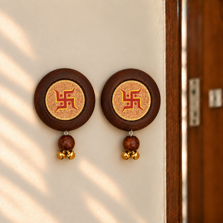 Handmade Swastik Diwali Stick On Hanging | Set of 2