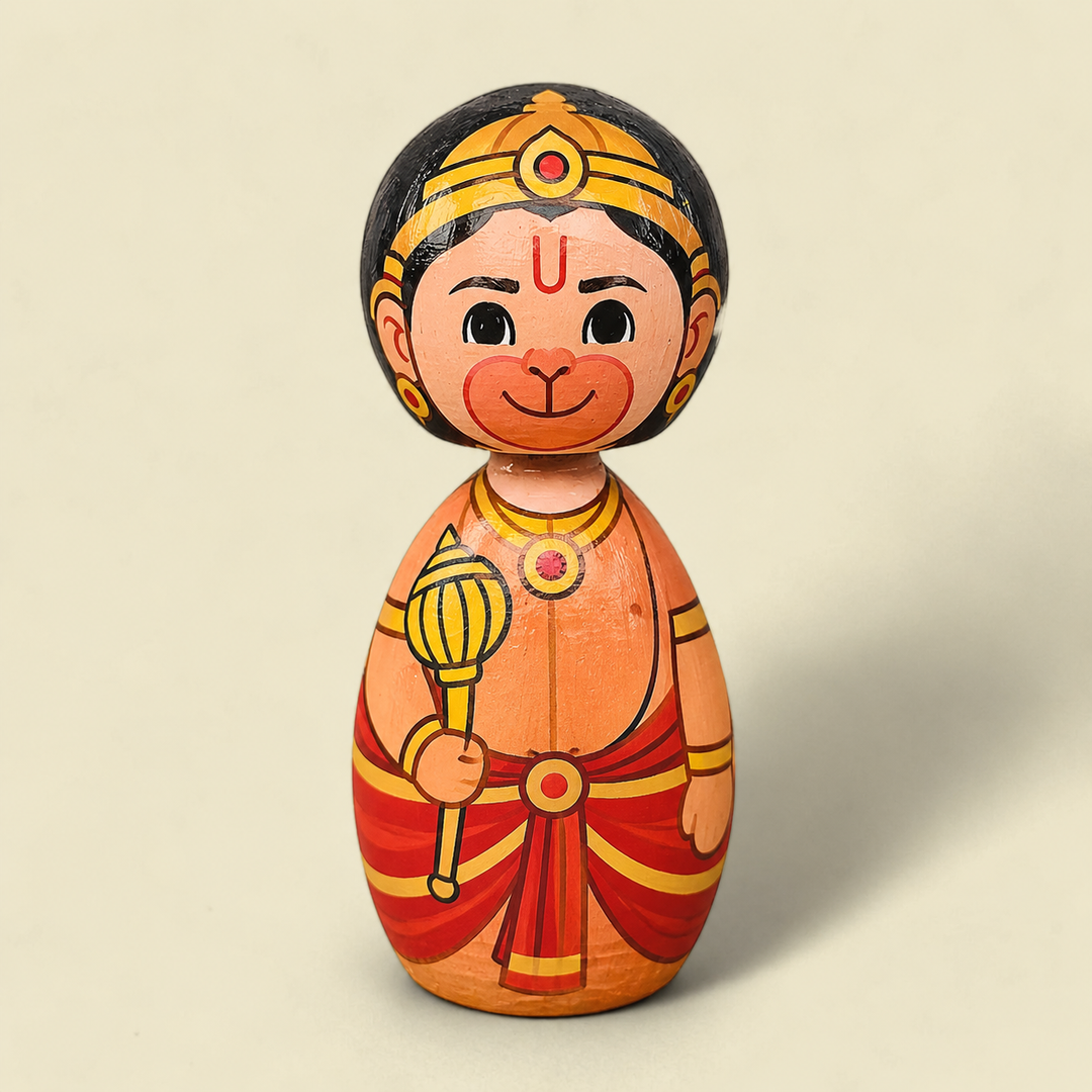 "Hanuman" Themed Wooden Doll For Golu/Festive Decor