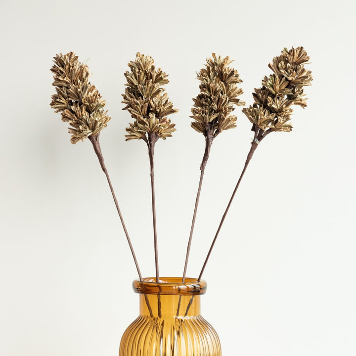 Handmade Brown Artichoke Dried Flower Bunch | Set Of 5