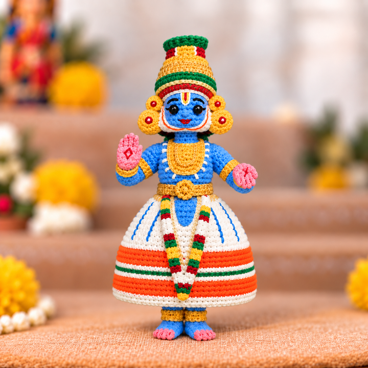 "Kathakali" Themed Crochet Doll For Golu/Festive Decor