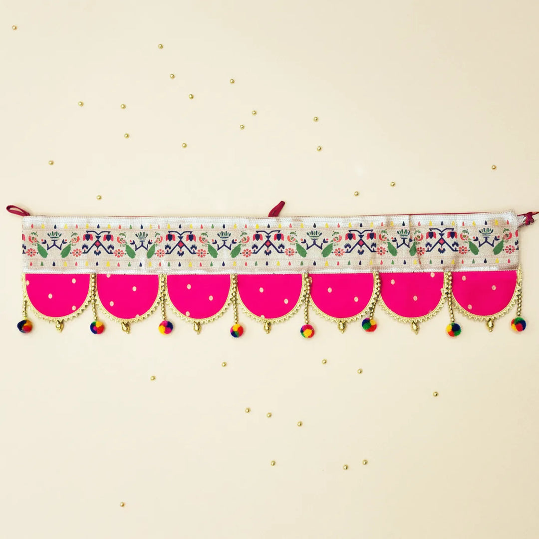 36 Inch | Paithani Handmade Beaded Decorative Silk Toran