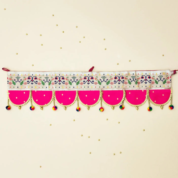 36 Inch | Paithani Handmade Beaded Decorative Silk Toran