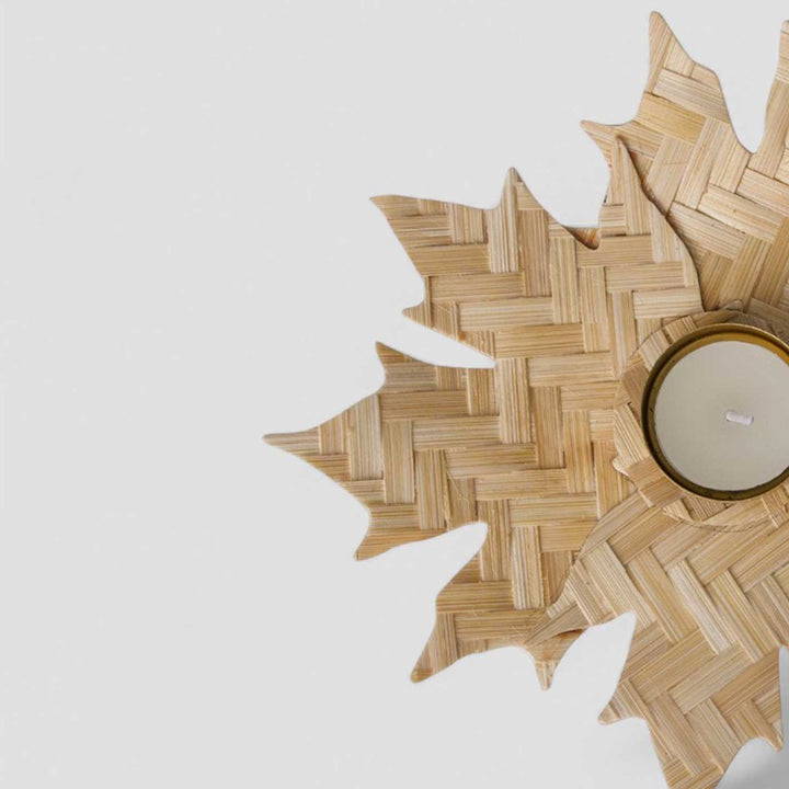 Handmade Bamboo Natural Maple Tea Light Holder