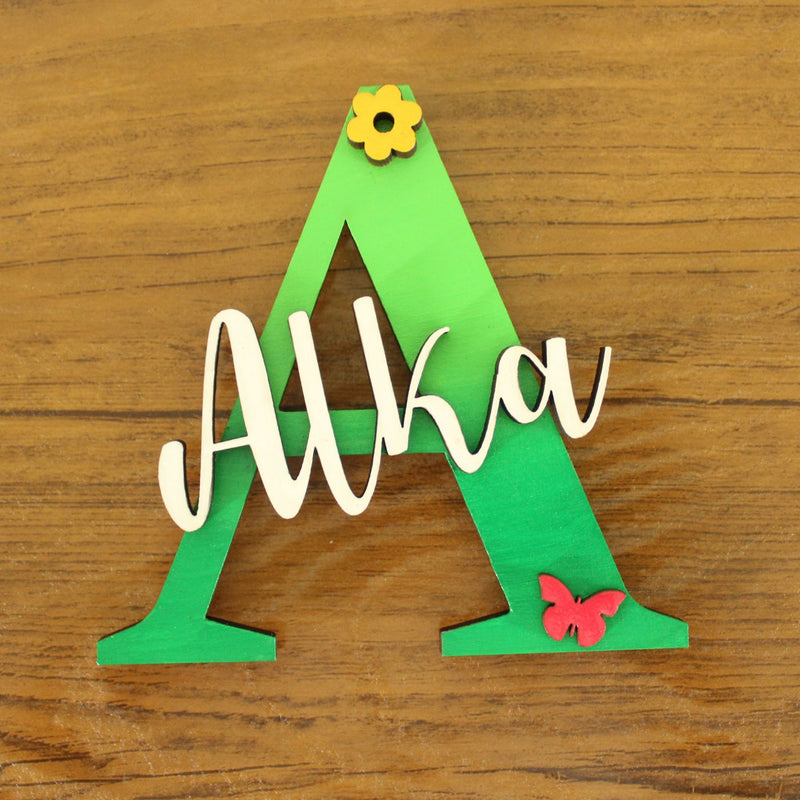 Handcrafted Personalized Name Initial Fridge Magnet