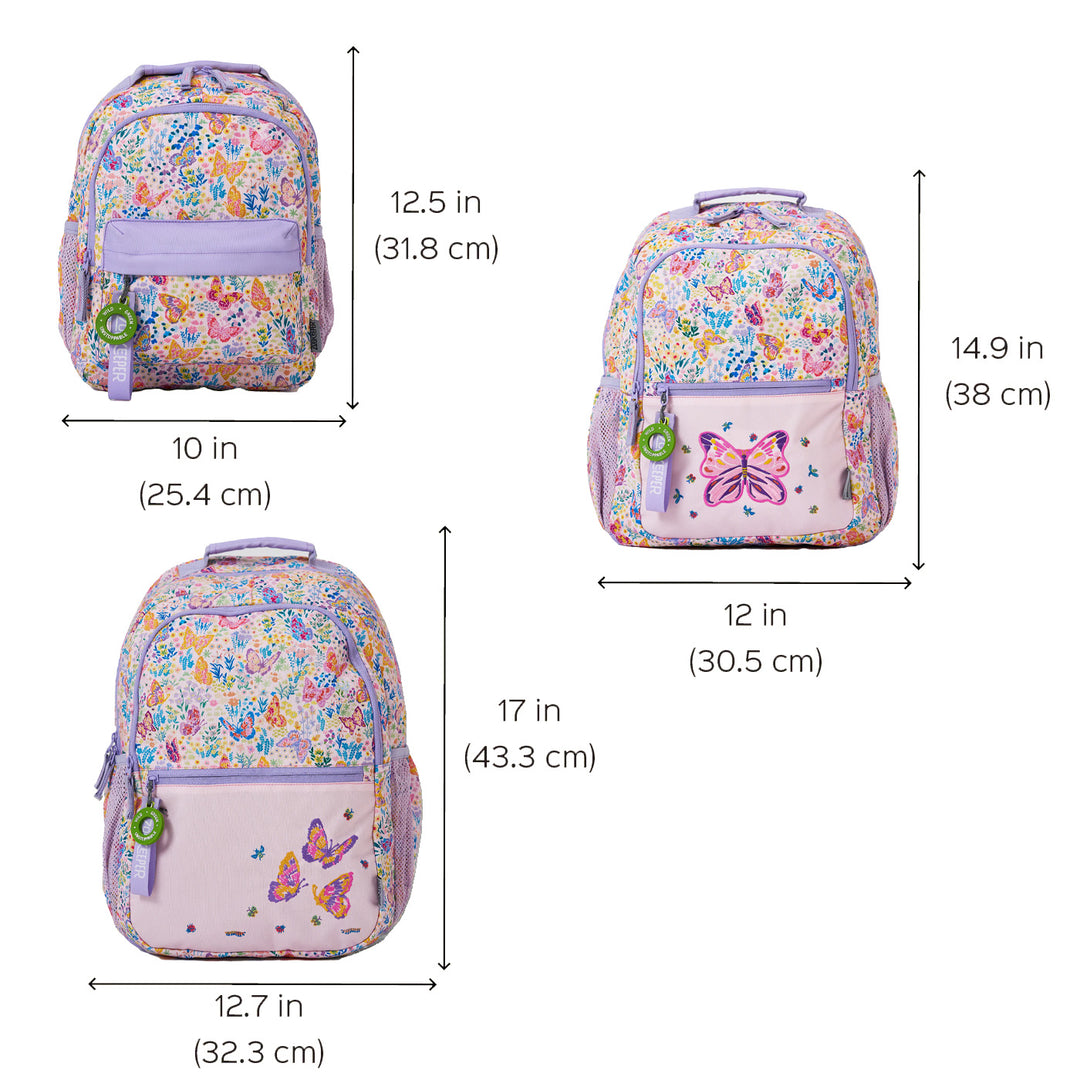 Butterfly Theme Water-Resistant Kids Everyday Backpack