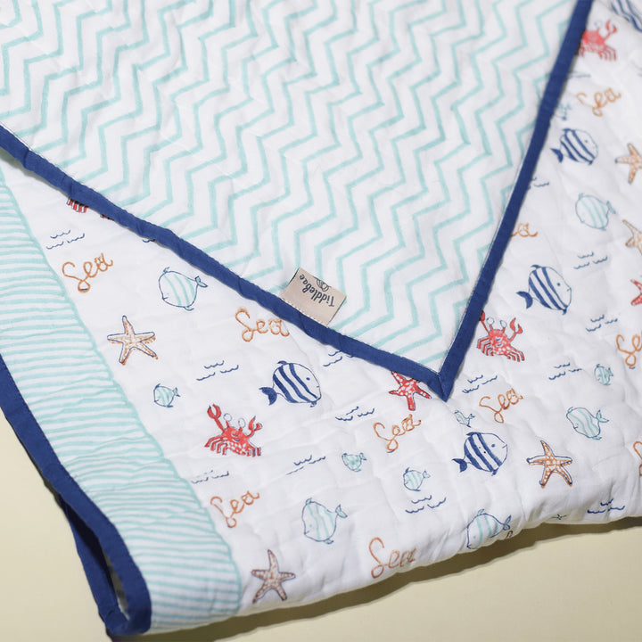 Hand Block Printed Drift and Dream Quilt/Comforter