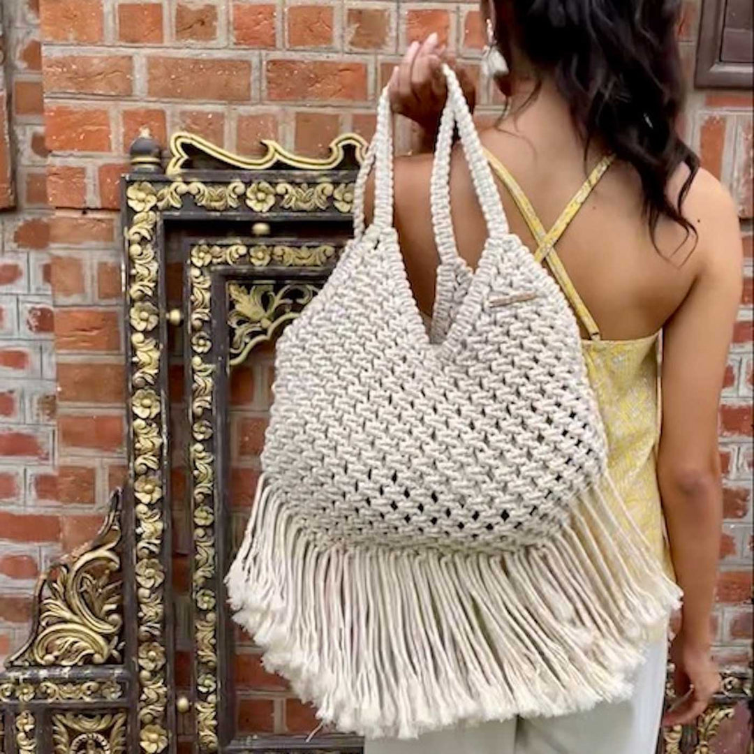 Handmade Macrame Nomadic Knots Tote Bag