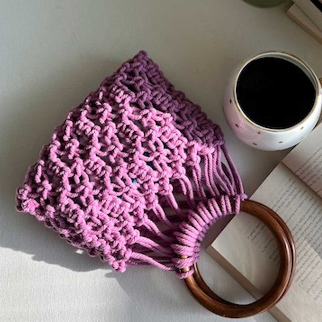 Handmade Macrame On-The-Go Handbag