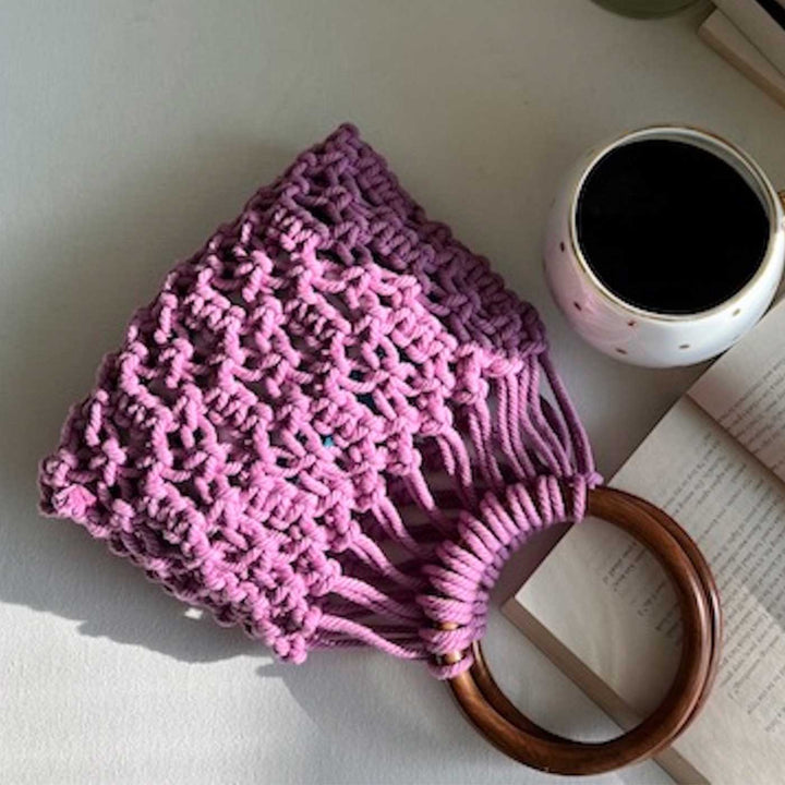 Handmade Macrame On-The-Go Handbag
