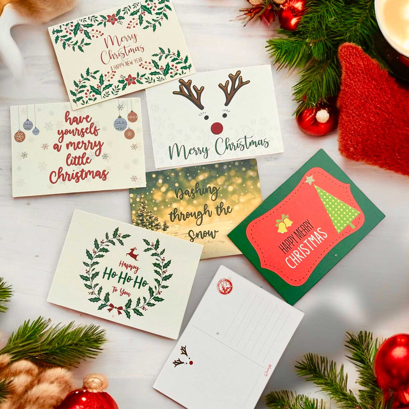 Buy Holiday Wishes Postcards | Secret Santa Gift Ideas | Set Of 7 ...