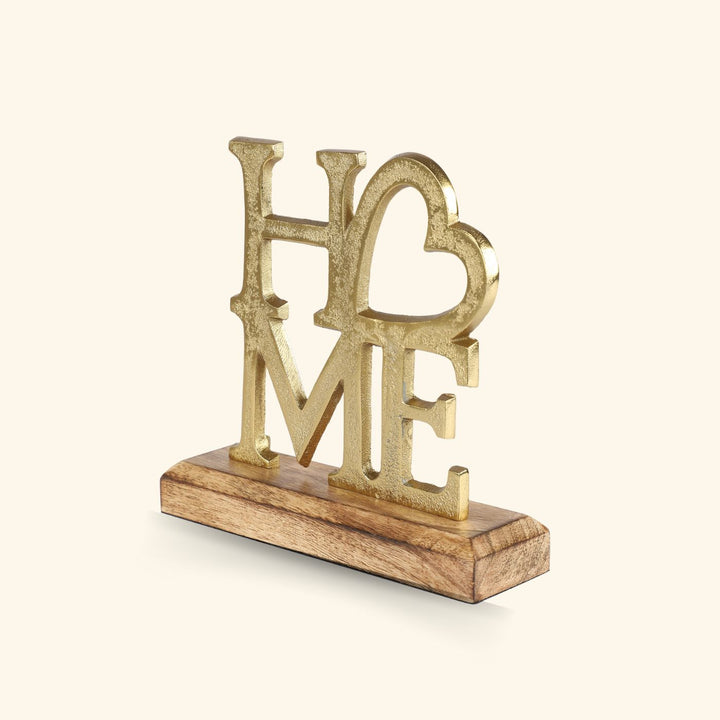 Handmade Gold 'Home' Free Standing Showpiece