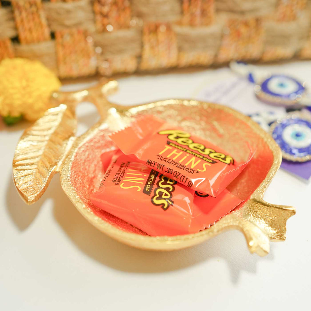 Personalized Handmade Rakhi Hamper | Includes 1 Basket, 1 Mug, 1 Candle, 1 Serving Bowl, 2 Rakhis, 1 Roli Chawal & 1 Message Card