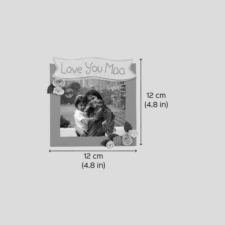 Photo Personalized Handmade Floral Theme Felt Fridge Magnet