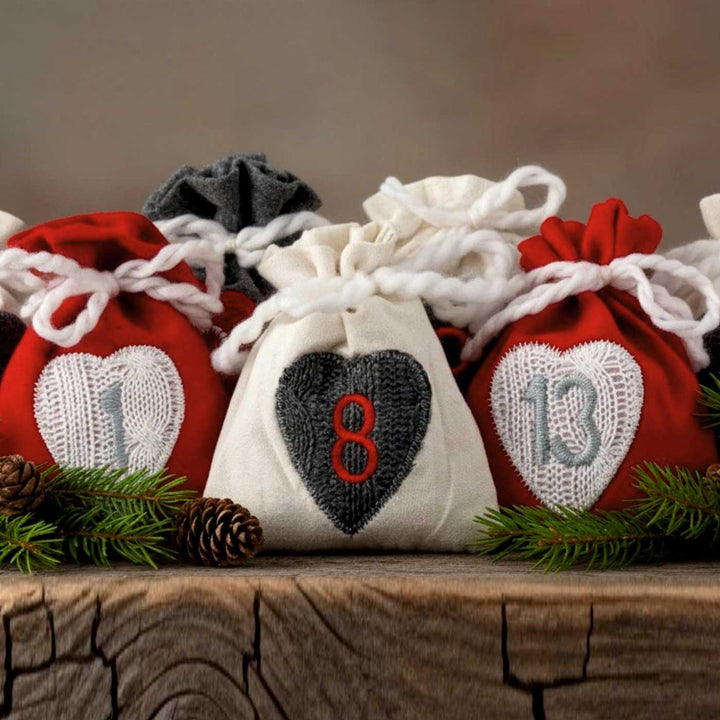 Handmade Felt 24 Days Of Joy Garland Advent Calendar