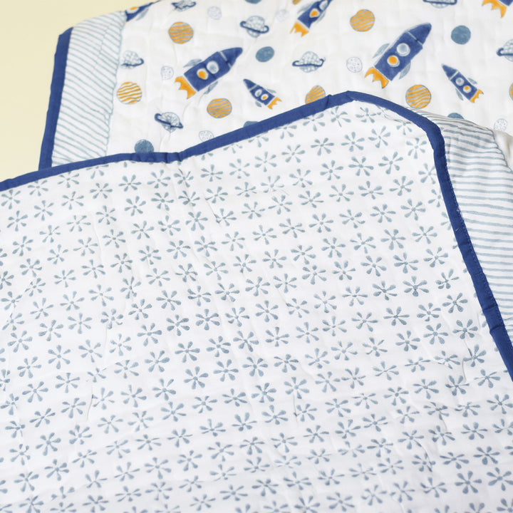 Hand Block Printed Starlight Snooze Quilt/Comforter