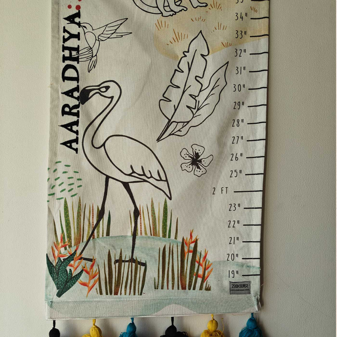 Personalized Treasure Hunt Theme Cotton Height Chart For Kids