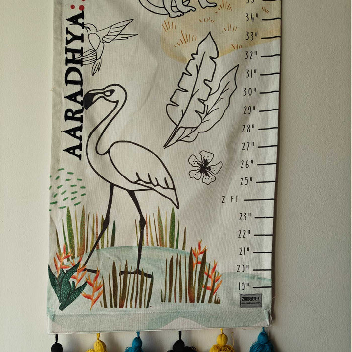 Personalized Treasure Hunt Theme Cotton Height Chart For Kids