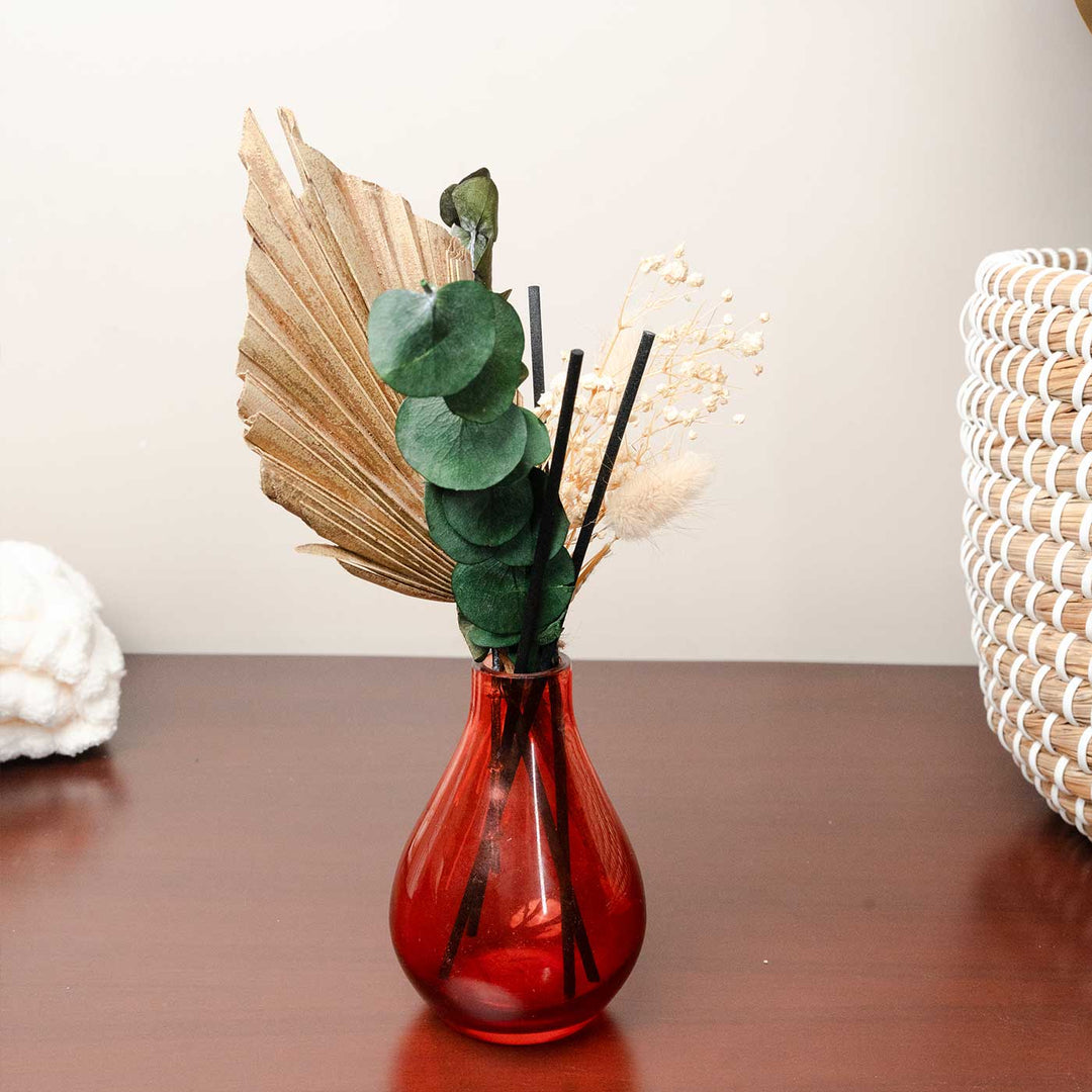 Terra Bloom Garden Ceramic & Glass Reed Diffuser With Dried Flowers