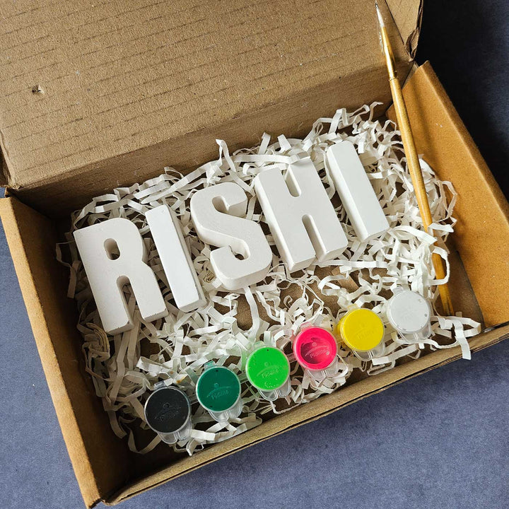 Personalized Ready to Paint Clay DIY Kit For Kids