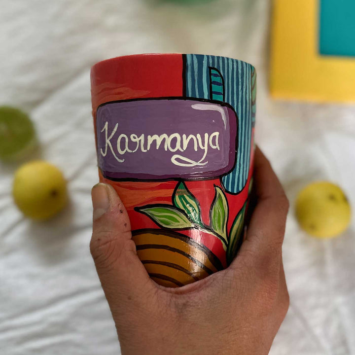 Photo Personalized Hand-Painted Pop Art Illustrated Caricature Mug | 300 ML
