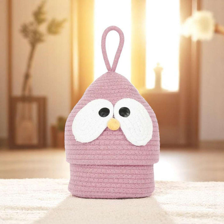 Cute Multipurpose Coil Basketry Handmade Foldable Cotton Rope Baskets For Kids