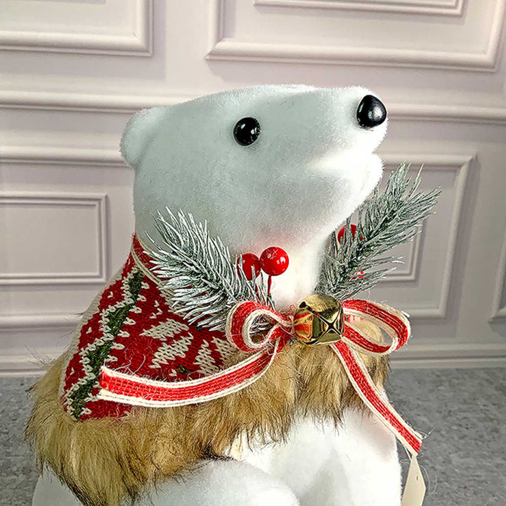 Big Snow Polar Bear Decor For Christmas Table Decoration
