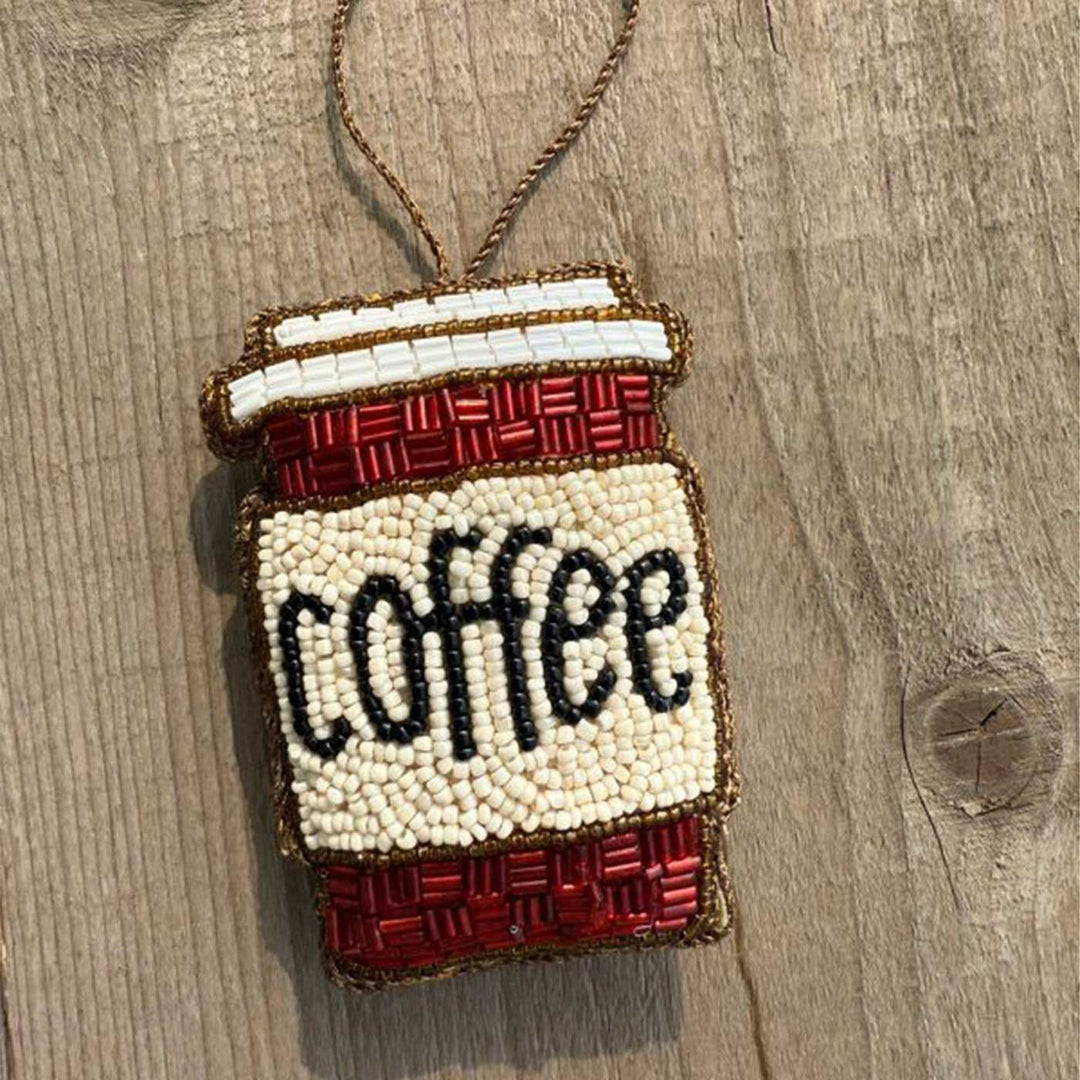 Coffee Beaded Premium Zardozi Ornament