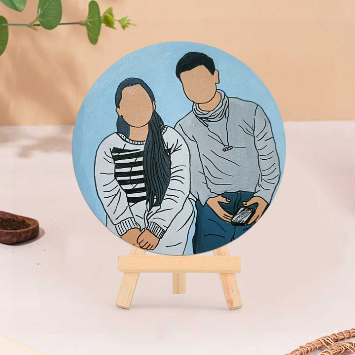 Photo Personalized Hand-Painted MDF Wood Portrait