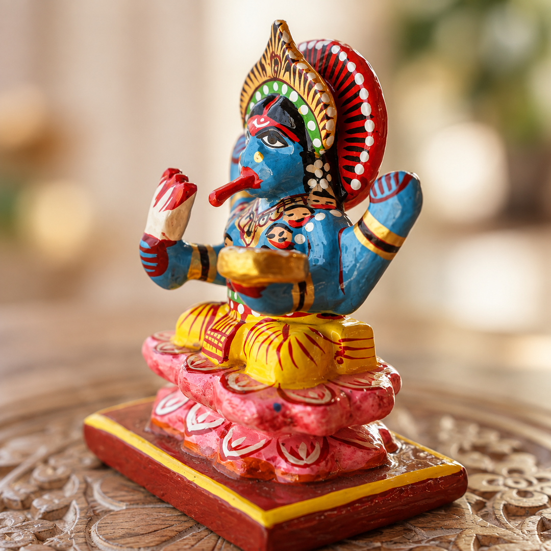 Handmade Kali Special Wooden Golu Doll Toy For Festive Decor