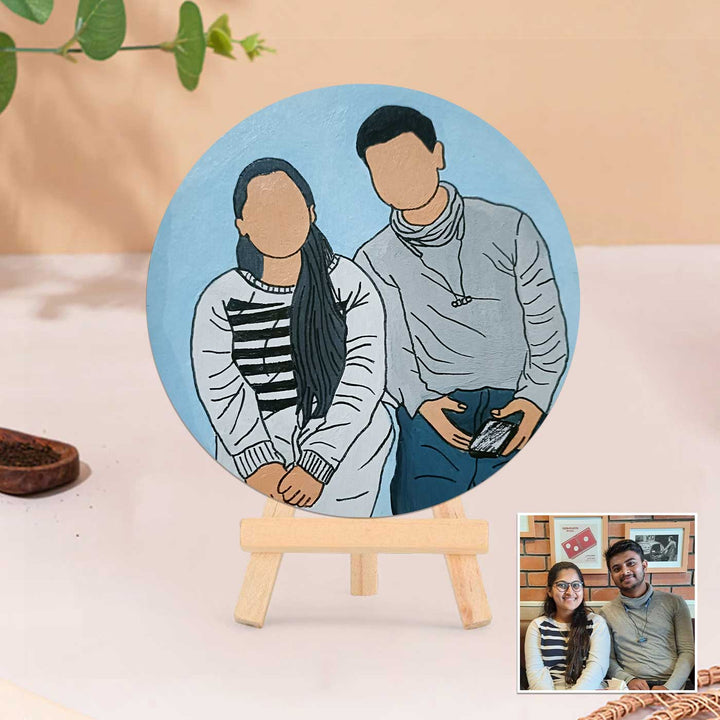 Photo Personalized Hand-Painted MDF Wood Portrait