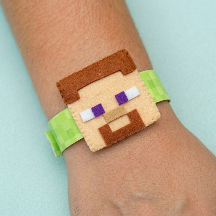 Handcrafted Minecraft Felt Rakhi For Kids With Roli & Chawal
