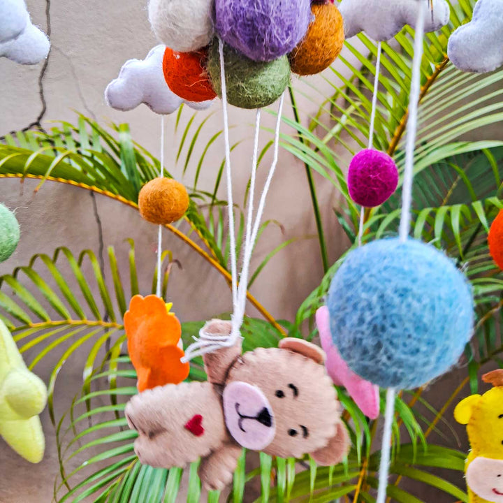 Stars Themed Felt Cot Mobile For Kids