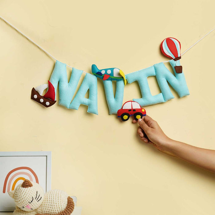 Personalized Handmade Transport theme Felt Kids Bunting