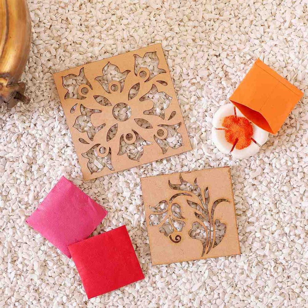 Reusable Rangoli Floral DIY Kit | Set of 5